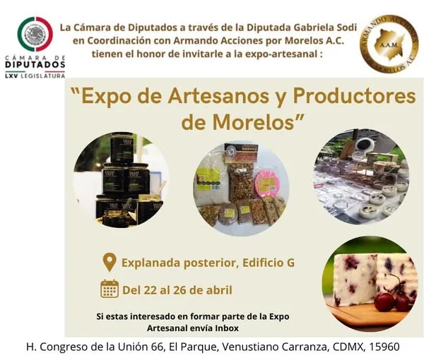 Expo de artesanos y productores de Morelos